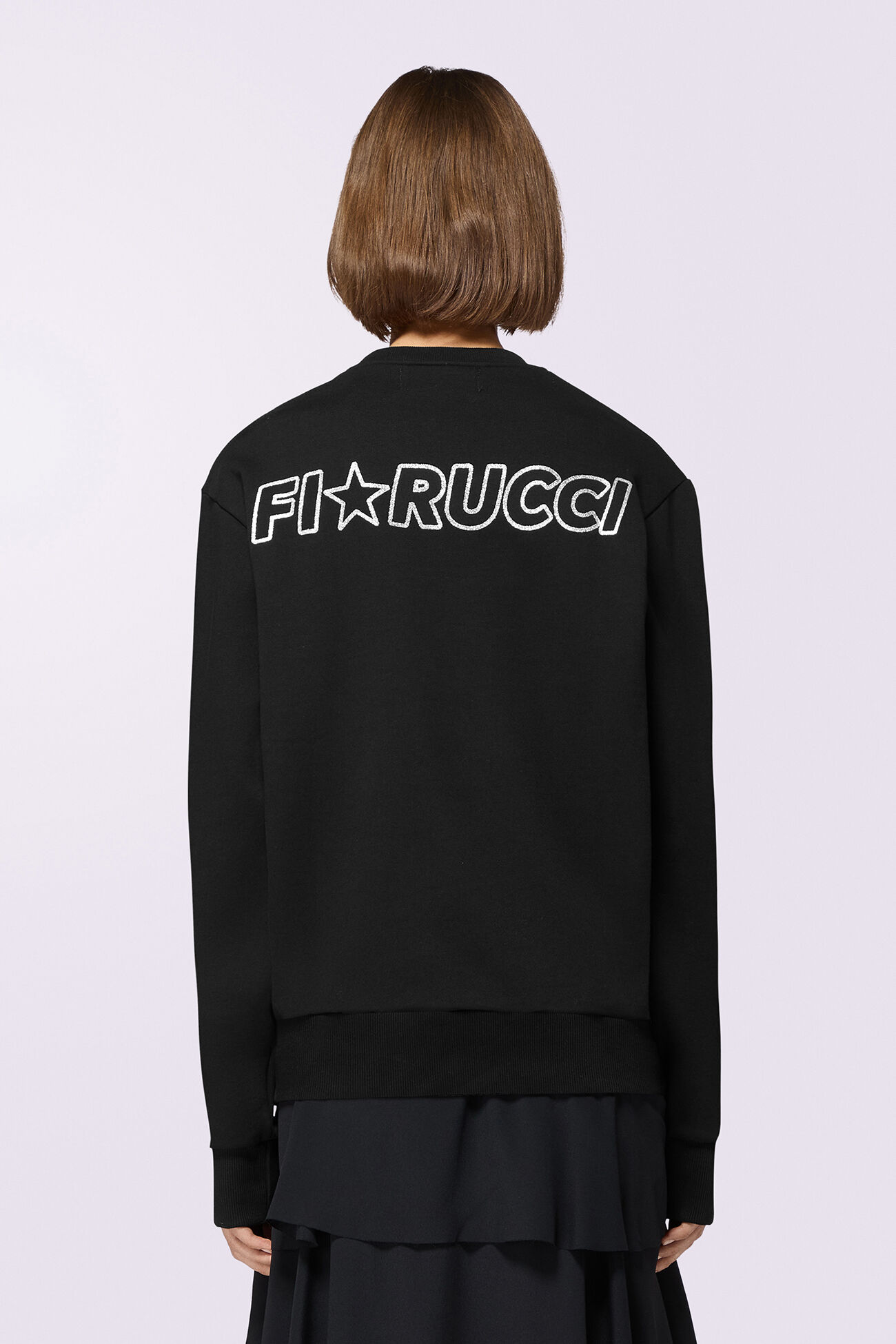 Glitter Star Logo Regular Sweatshirt Black